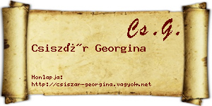 Csiszár Georgina névjegykártya