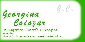 georgina csiszar business card